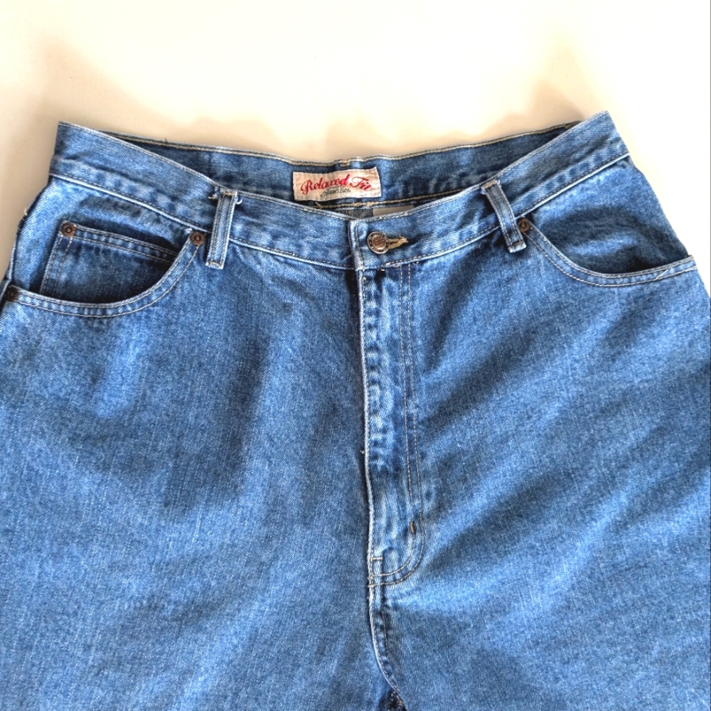 Vintage St. John's Bay Relaxed Fit cotton mom jeans w slight taper leg. Sz 16 - Picture 9 of 14